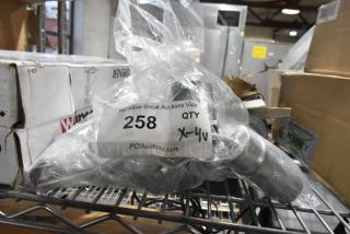 4 brand new items including KAS1094-000012 hydraulic door closer, in sealed packaging with auction tag reading "258, QTY X-4v".