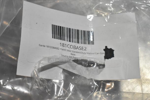 Garde 181COBASE2 Plated Steel Can Opener Base label in packaging, new condition, partial barcode visible.