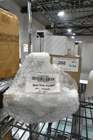 Avantco Ice 19495590 Water Pump, brand new in bubble wrap, labeled for MC 500 series, part of a scratch and dent auction lot.