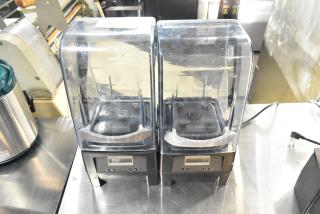 2 VitaMix VM0145 metal countertop blenders with sound enclosures. Features digital controls, 120V, 1 phase.