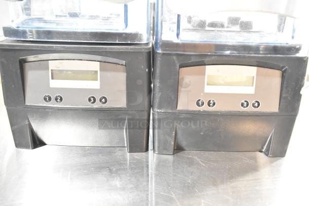 2 VitaMix VM0145 blenders with sound enclosures, black. Features digital controls, 120V, 1 phase. Used condition.