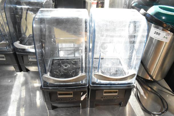 2 VitaMix VM0145 metal countertop blenders with sound enclosures, 120 volts, 1 phase, excellent condition, duo set.