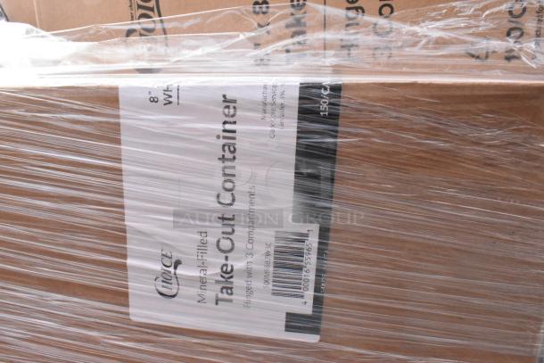 20 Brand New Scratch and Dent Items: Ice Bags, Catering Trays, Containers. Wrapped pack with "Take-Out Container" label.