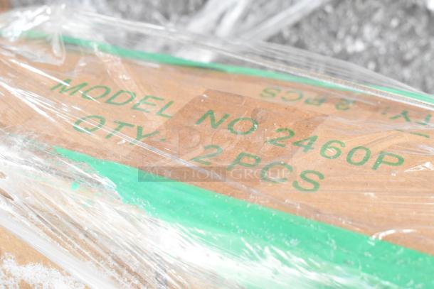 Packaged item with clear wrapping showing model number 2460P and quantity of 2 pieces marked on the box.