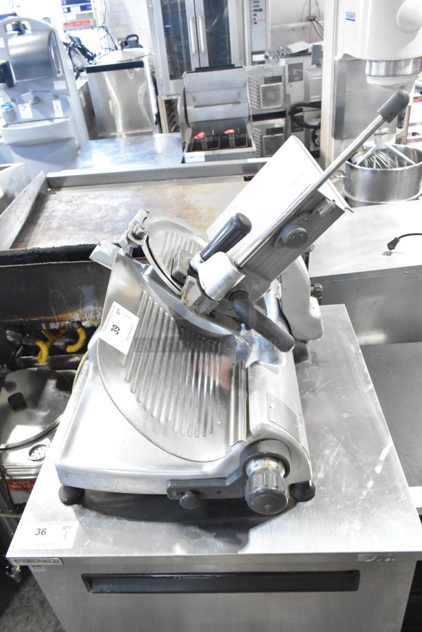 Hobart 2612 stainless steel commercial meat slicer with blade sharpener, 115V, 1 phase. Tested, working condition.