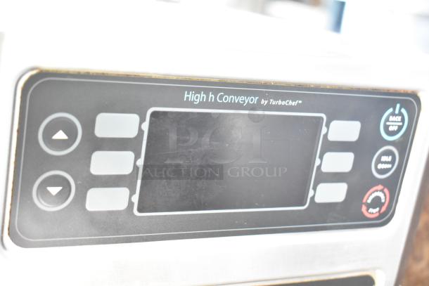Turbochef HhC2020 stainless steel rapid cook conveyor oven control panel with branding visible.