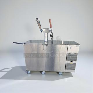 Stainless steel Flexport/Glacier Draft commercial draft beer keg cooler with multi-tap tower, model FLX-L-BER-0288, fully tested.