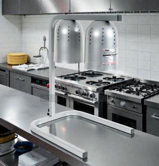 Brand new Winco EHL-2 dual heat lamp, stainless steel, UL & NSF listed, commercial food warming station. Original box.