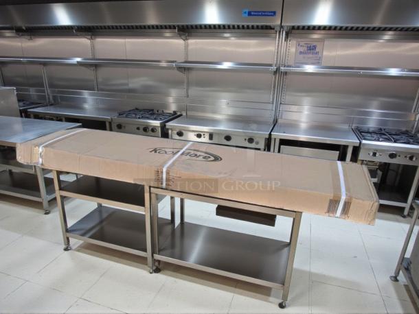 Brand new KoolMore WMSH-1260 stainless steel wall mount shelf in original box, NSF certified, unopened, premium condition.