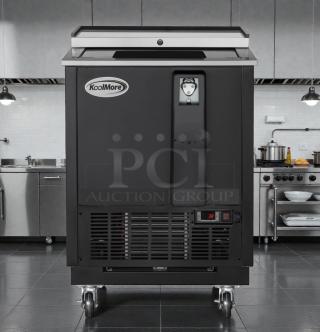 Brand new KoolMore KM-BC25-BK black bottle cooler, UL & NSF listed, premium condition, underbar, in original box.