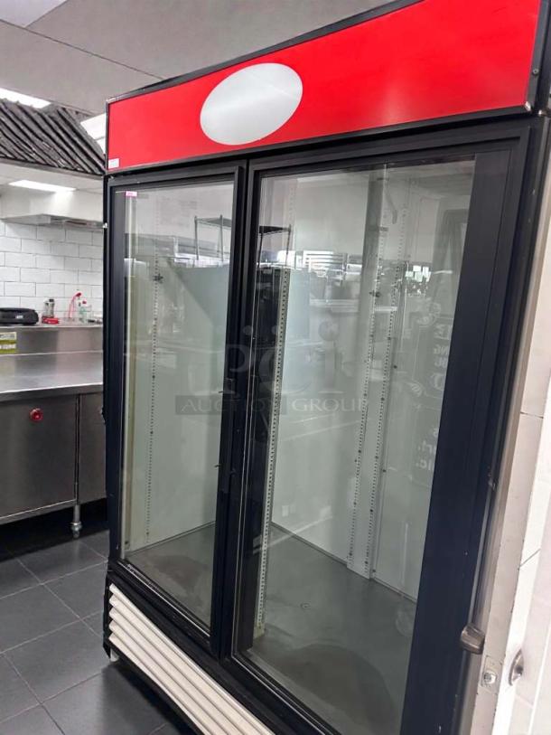 True GDM-49 commercial glass door refrigerator, 49 cu. ft., premium condition, fully tested, UL Listed, O’Fallon, MO.