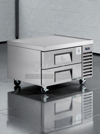 Pristine True TRCB-36 undercounter refrigerated drawer unit, stainless steel, made in USA, fully tested, model TRUE-L-REF-0307.