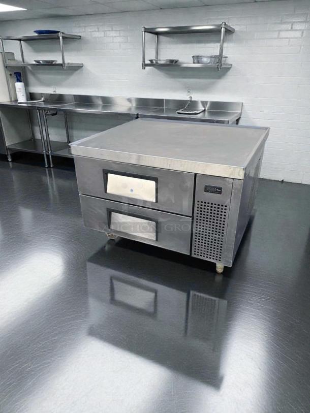 Pristine True TRCB-36 undercounter refrigerated drawer unit, stainless steel, made in USA, fully tested, excellent condition.