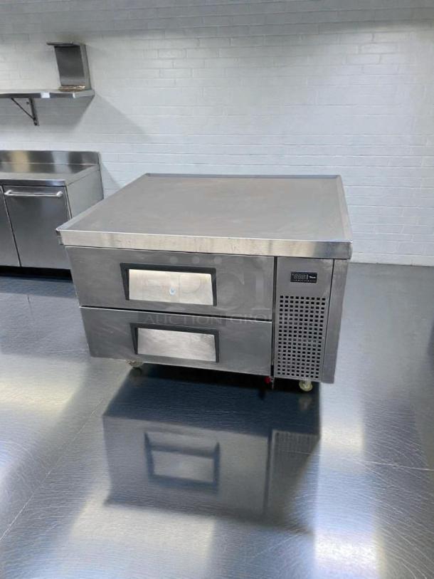 Pristine True TRCB-36 commercial undercounter refrigerated drawer unit, stainless steel, fully tested, USA-made.
