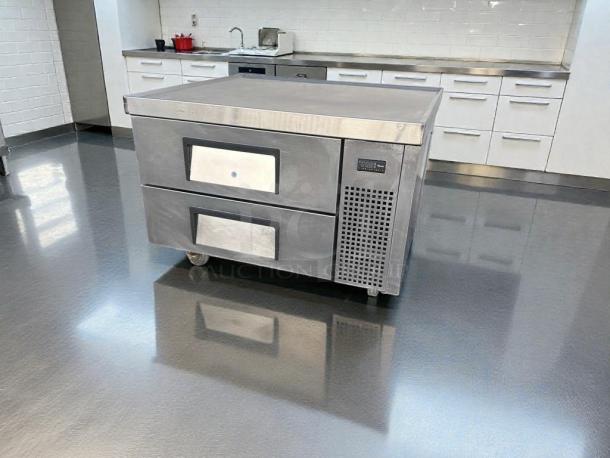 Pristine True TRCB-36 commercial undercounter refrigerated drawer unit, stainless steel, USA-made, fully tested, operational.