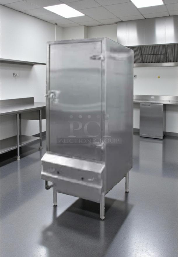 Premium condition stainless steel commercial smoker cabinet by Atlanta Culinary Equipment. Gas-powered, NSF certified, tested, operational.