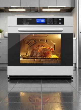 Brand new KoolMore built-in wall oven, stainless steel, model KOOL-M-OVN-0312; UL listed, never used, in original box.