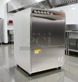 CMA/Kromo UC50e commercial undercounter dishwasher, premium condition, 220–240V, UL listed, fully tested, stainless steel.