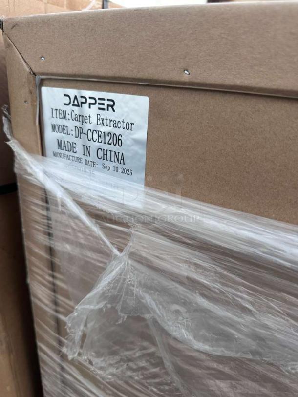 Brand new portable carpet extractor in original packaging, model CLN-L-CARP-0318, UL Listed, never used.