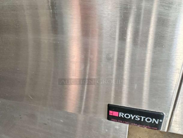 Royston 72" Heated Hot Food Island in outstanding condition, NSF certified, fully operational, features stainless steel finish.