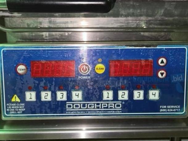 DoughXpress Commercial Dough Press with digital controls, stainless steel, excellent condition, fully tested operational status.