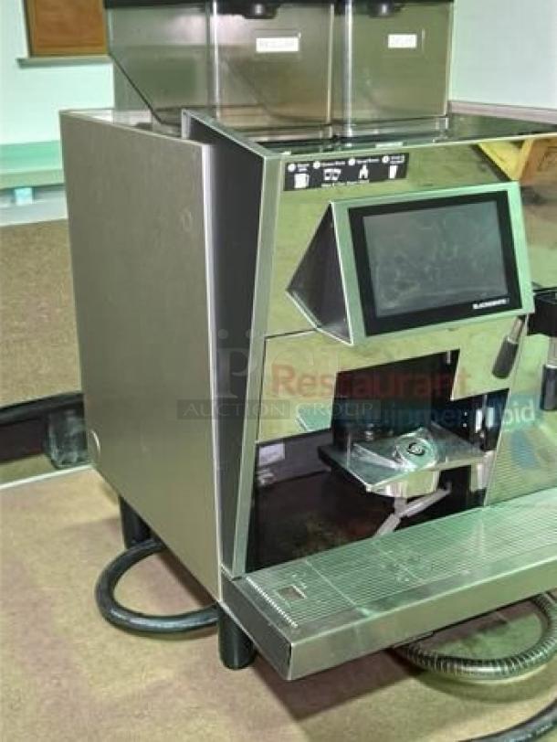 Thermoplan Black & White 3 commercial espresso machine, dual hopper, stainless steel, touchscreen, fully tested and operational.