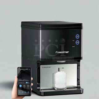 Freezimer Countertop Nugget Ice Maker, Wi-Fi enabled, excellent condition, 40 lbs/day capacity, with operational display.