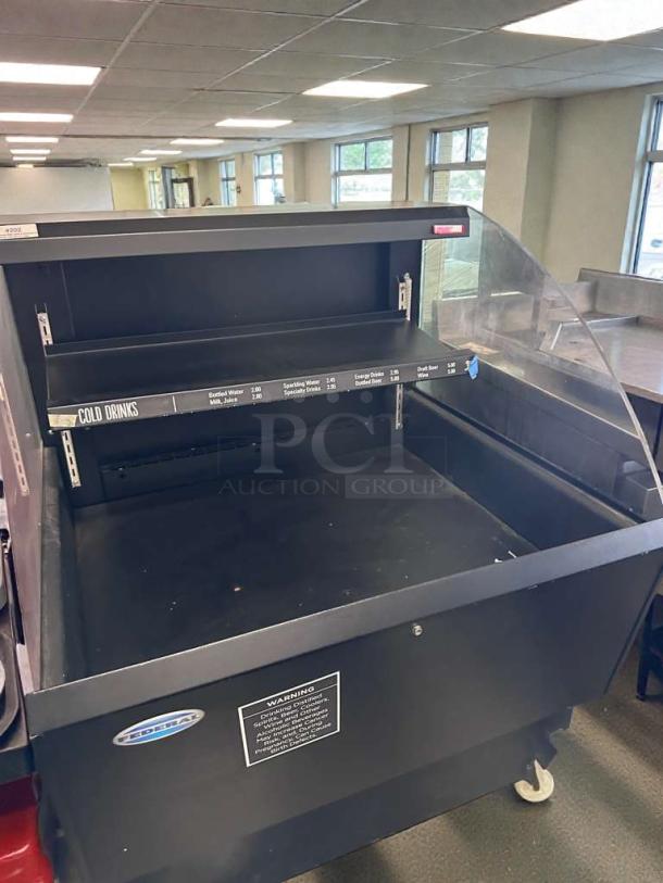 Federal Industries commercial open-top beverage merchandiser, excellent condition, ice chest, UL listed, fully operational.