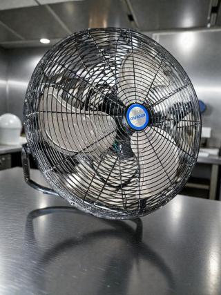 Kool-Flo Commercial Floor Fan, high-velocity, 120V, UL listed, model KLF-S-FAN-0336, outstanding condition, fully operational.