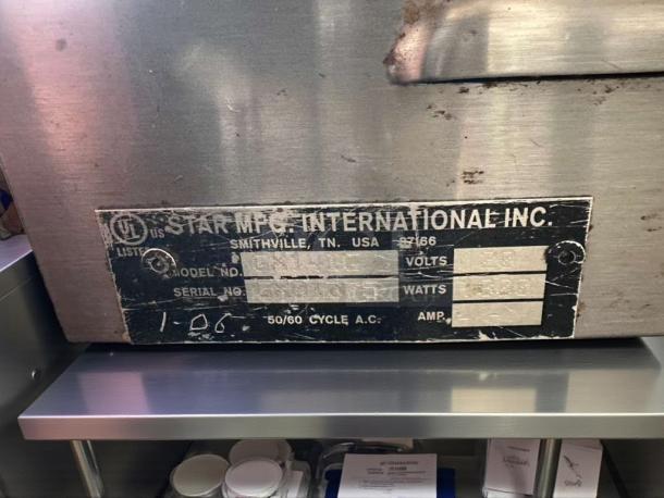 Pristine Star Manufacturing Commercial Panini Grill, stainless steel, UL Listed, Model STR-M-GRL-0337, tested & operational.