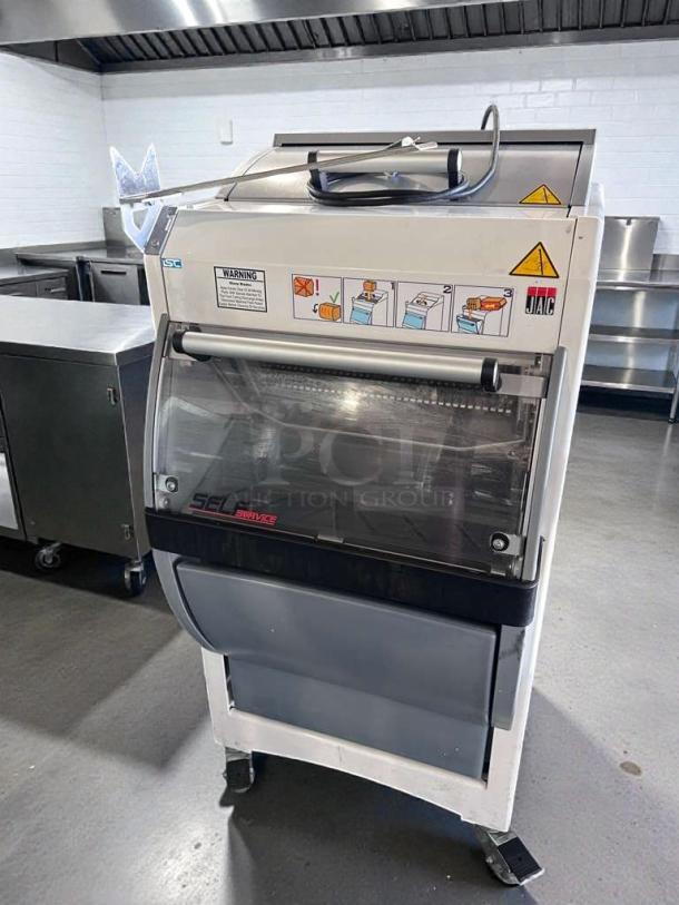 JAC SFN 450/12 self-service commercial bread slicer, 12 mm slice, premium condition, 120V, UL listed, fully tested.