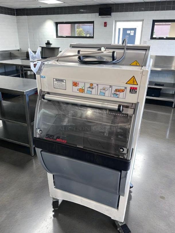 JAC SFN 450/12 commercial bread slicer, 12 mm slice, premium condition, UL listed, fully tested, self-service model.