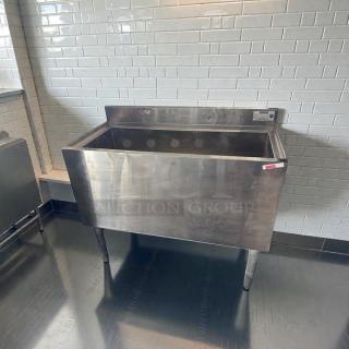 Krowne 48" commercial ice bin with cold plate, high-grade condition, NSF certified, fully tested, model 48-36-7.