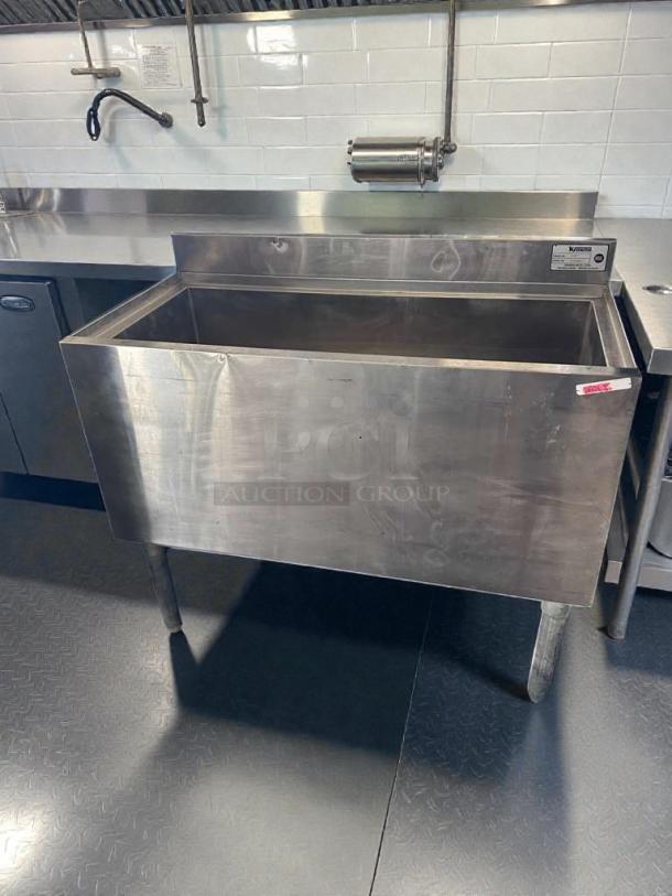 Krowne 48" commercial ice bin with cold plate, NSF certified, high-grade condition, model 48-36-7, fully tested.