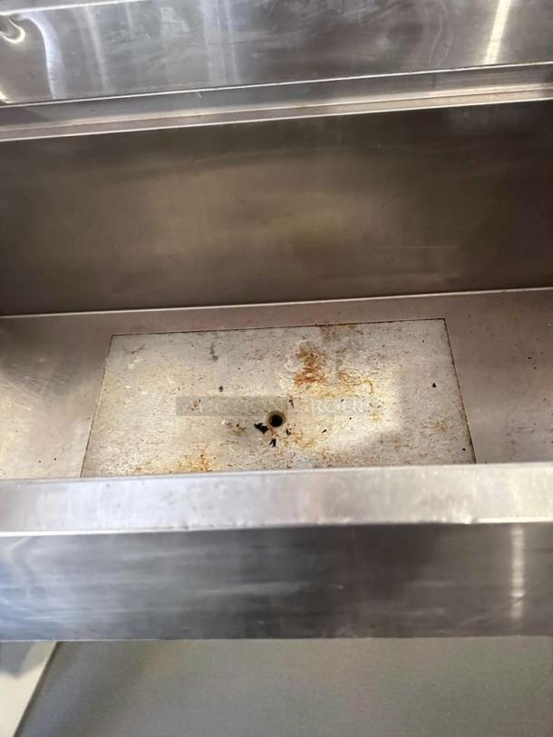 High-grade Krowne 48" commercial ice bin with cold plate, NSF certified, fully tested, some wear visible, model 48-36-7.