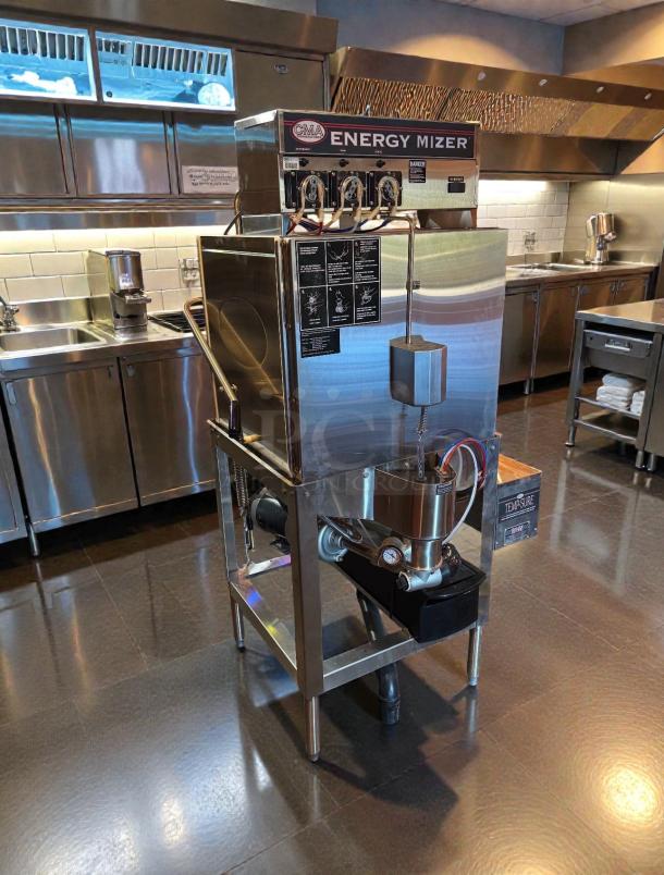 CMA Dishmachines Energy Mizer commercial door-type dishwasher, premium condition, fully tested, UL & NSF certified.