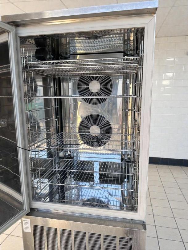 Premium condition American Panel HurriChill commercial blast chiller/freezer. Model AP-L-BLAST-0359, stainless steel, touchscreen control, fully operational.