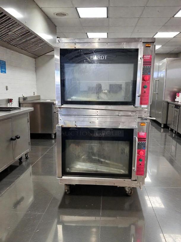 Superior condition HARDT Inferno 4500 double stack electric deck oven. UL listed, fully tested, operational; model HDT-L-OVN-0377.