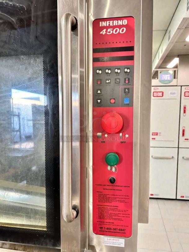 HARDT Inferno 4500 commercial electric deck oven control panel, featuring operational buttons and function icons, in excellent condition.