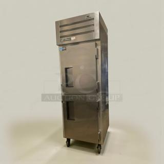 True STMTR-23 commercial reach-in refrigerator, stainless steel, 115V, single phase, top-tier condition, fully tested.