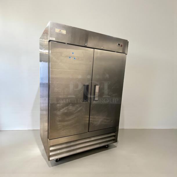 Cooler Depot C-Line XB54F-HC commercial reach-in refrigerator in high-grade condition, tested, working, 115V, single phase.