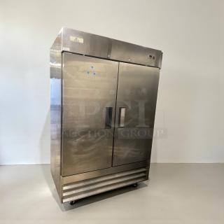 Cooler Depot C-Line XB54F-HC commercial reach-in refrigerator in high-grade condition, tested, working, 115V, single phase.