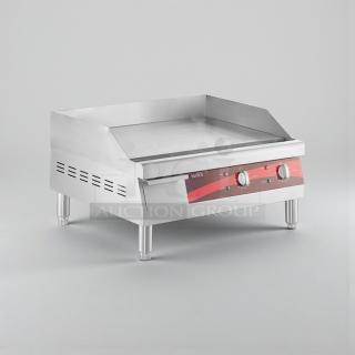Avantco 177EG24N 24" Commercial Electric Griddle, top-tier condition, 120V, single phase, stainless steel, fully tested.