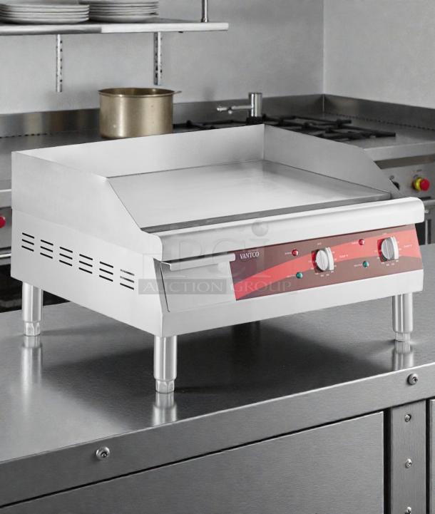 Avantco 177EG24N 24″ commercial electric griddle in top-tier condition, 120V, single phase, fully tested and working.