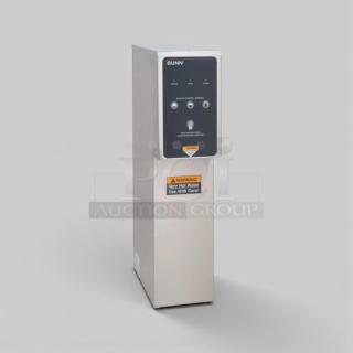 Bunn H5E-DV PC 5-Gallon Hot Water Dispenser, excellent condition, dual voltage, fully tested, warning label present.