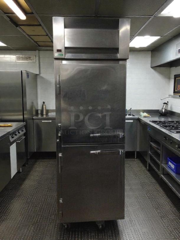 McCall Commercial Reach-In Refrigerator/Freezer, model T-102001, stainless steel, 115V, fully tested, excellent condition.