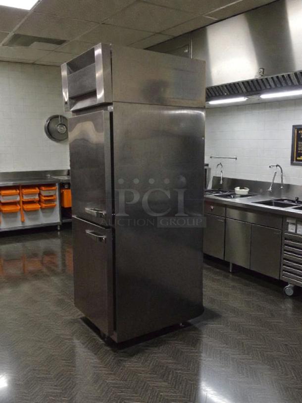 McCall T-102001 commercial reach-in refrigerator/freezer, stainless steel, 115V, single phase, fully tested, excellent condition.