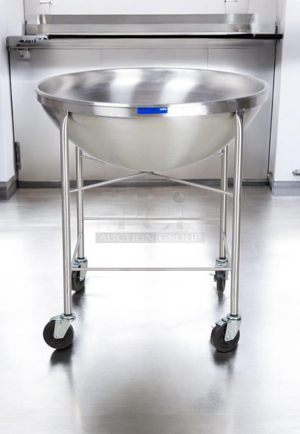 Vollrath 79818 stainless steel mobile mixing bowl stand with 80 Qt. bowl in immaculate condition, inspected and ready for use.