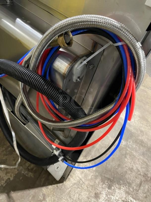 Hobart Advansys Series LXNR undercounter dishwasher, stainless steel, visible hoses, Energy Star certified, 120/208-240V.