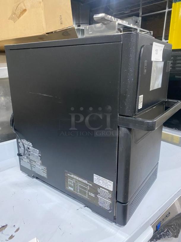 MerryChef Eikon E2S black electric countertop rapid cook oven, 2022 model, in excellent condition, 208/240V, 1 phase.